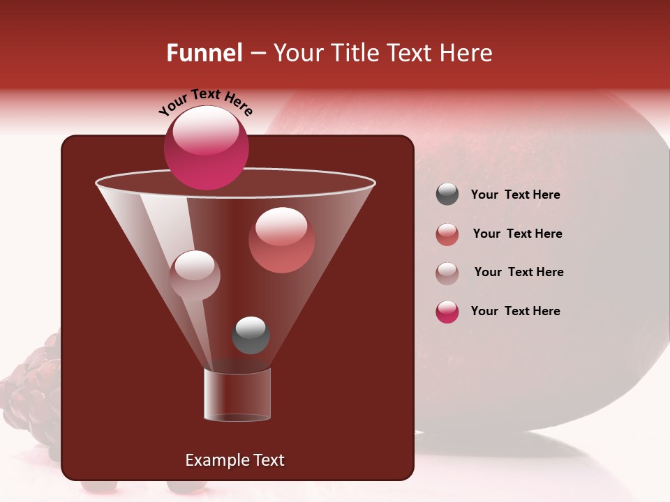 A Pomegranate And A Piece Of Pomegranate On A White PowerPoint Template