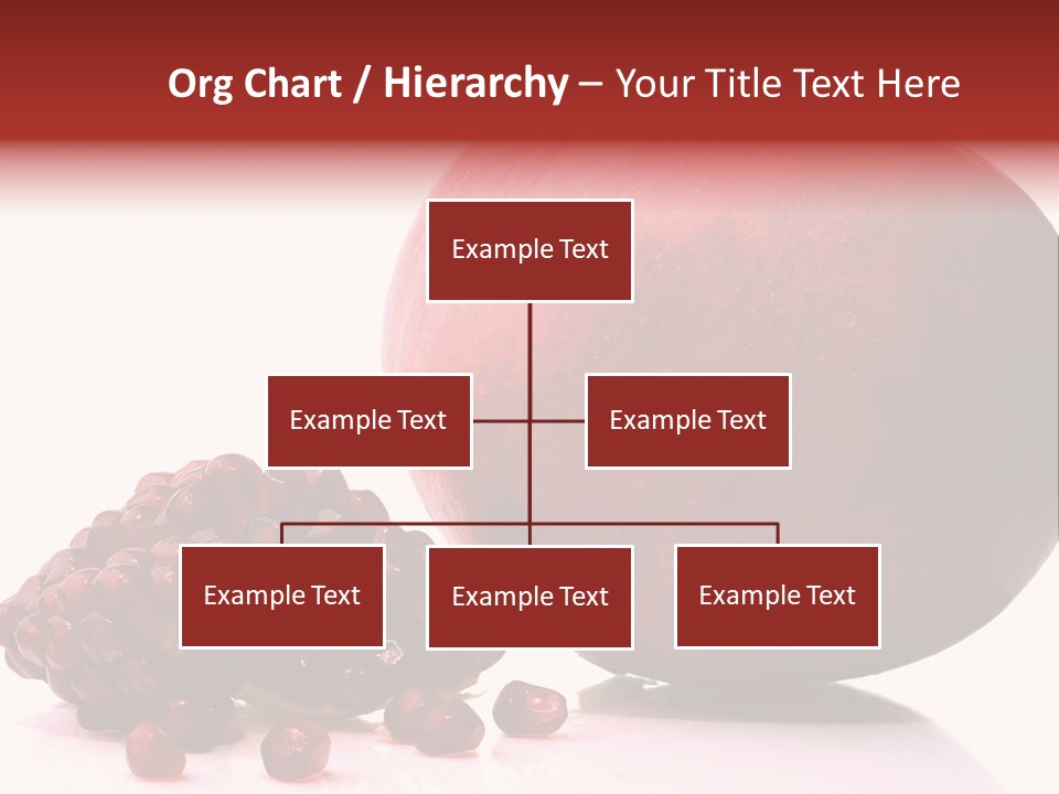 A Pomegranate And A Piece Of Pomegranate On A White PowerPoint Template