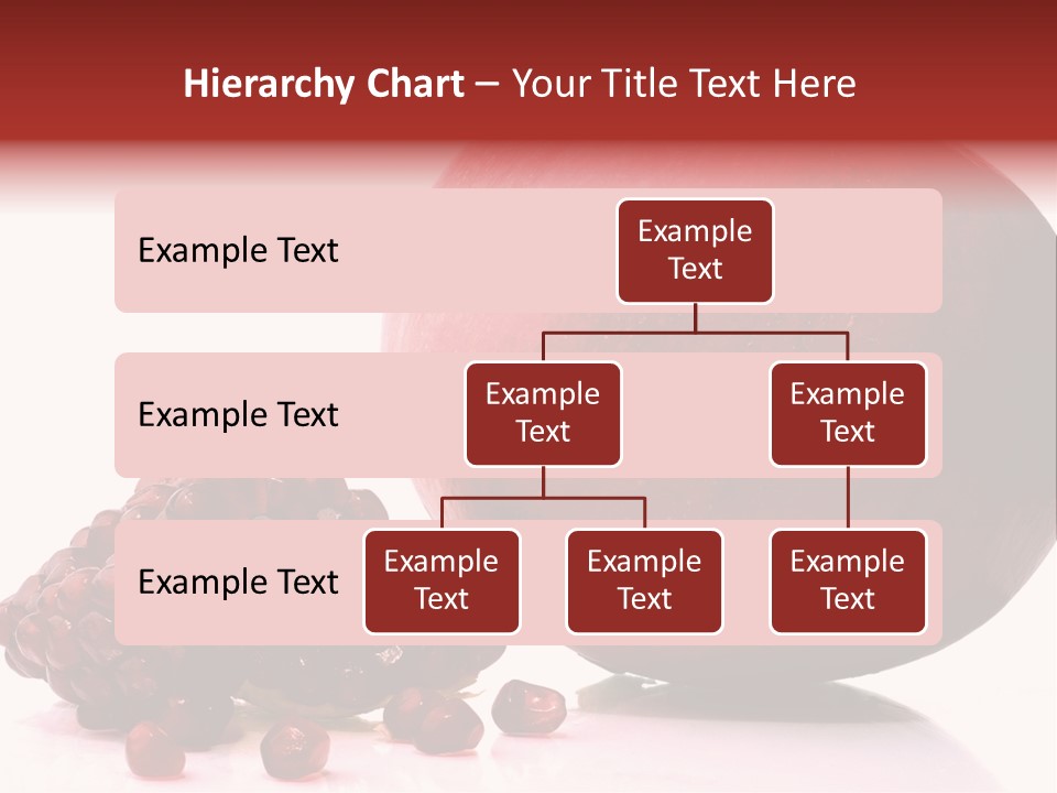 A Pomegranate And A Piece Of Pomegranate On A White PowerPoint Template