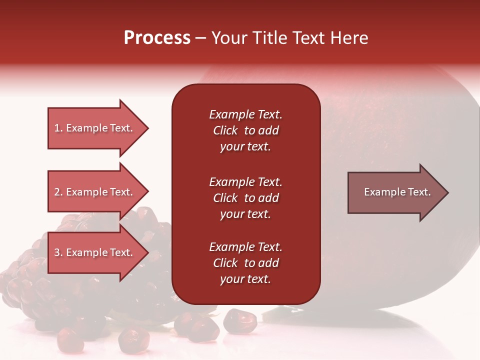 A Pomegranate And A Piece Of Pomegranate On A White PowerPoint Template