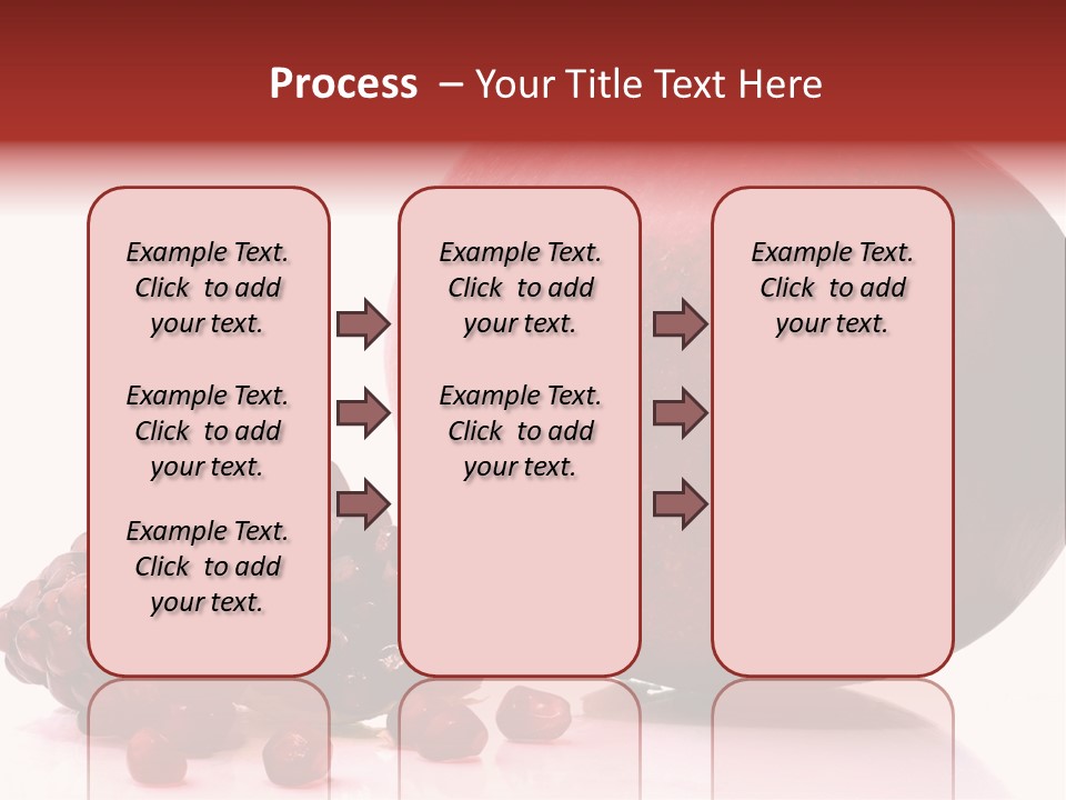 A Pomegranate And A Piece Of Pomegranate On A White PowerPoint Template
