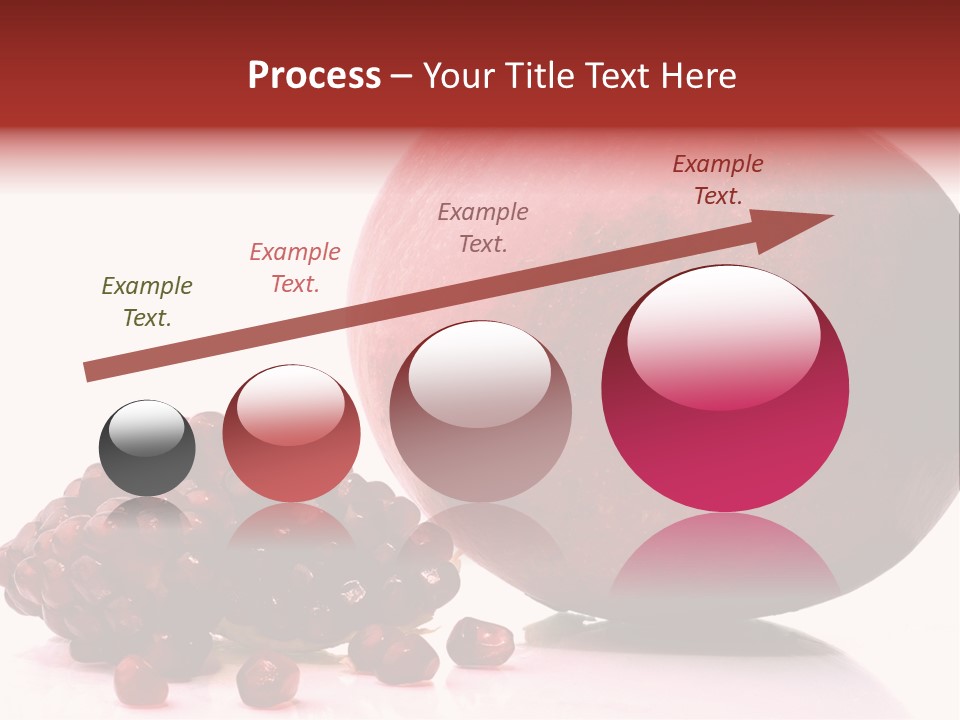 A Pomegranate And A Piece Of Pomegranate On A White PowerPoint Template