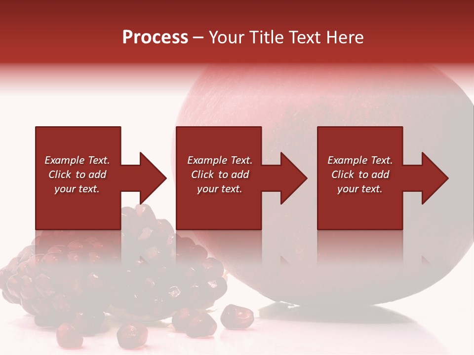 A Pomegranate And A Piece Of Pomegranate On A White PowerPoint Template