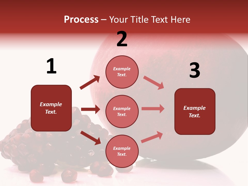 A Pomegranate And A Piece Of Pomegranate On A White PowerPoint Template