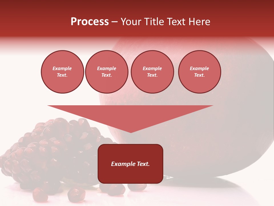 A Pomegranate And A Piece Of Pomegranate On A White PowerPoint Template