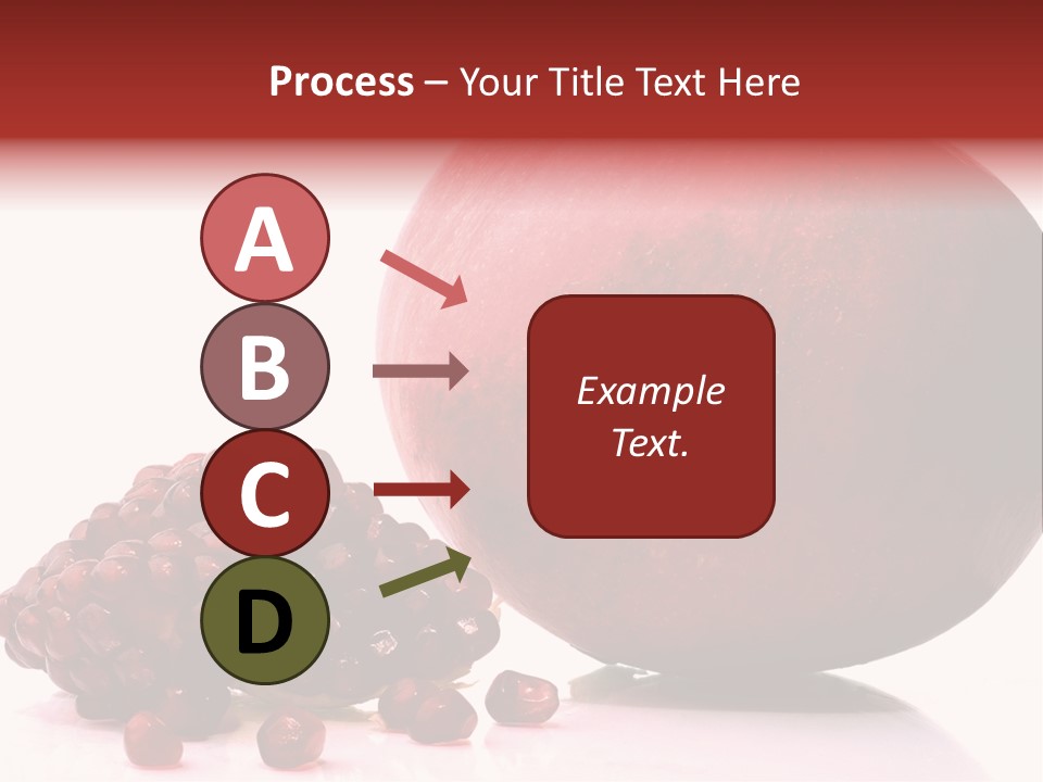 A Pomegranate And A Piece Of Pomegranate On A White PowerPoint Template
