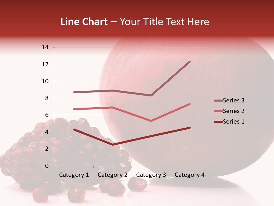 A Pomegranate And A Piece Of Pomegranate On A White PowerPoint Template