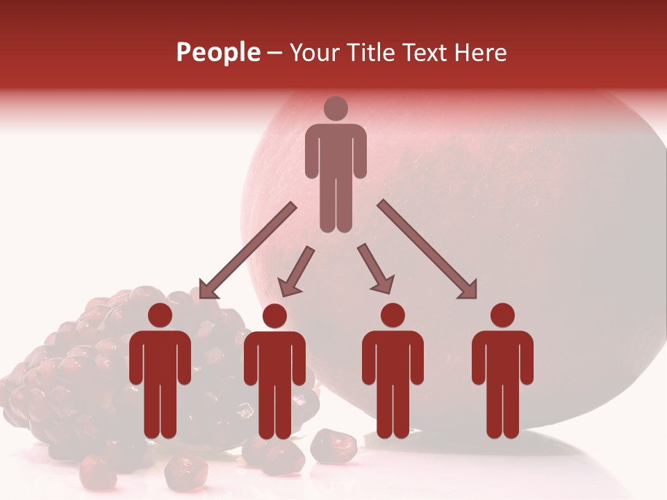 A Pomegranate And A Piece Of Pomegranate On A White PowerPoint Template