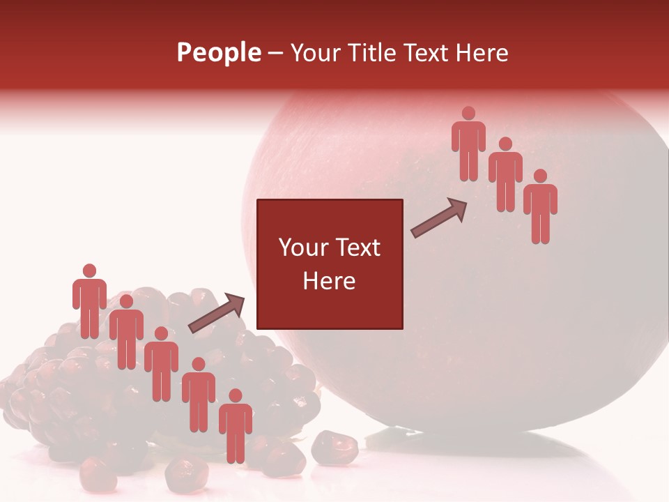 A Pomegranate And A Piece Of Pomegranate On A White PowerPoint Template
