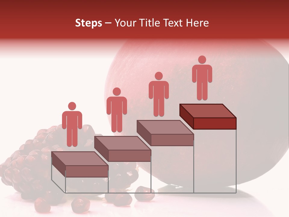 A Pomegranate And A Piece Of Pomegranate On A White PowerPoint Template