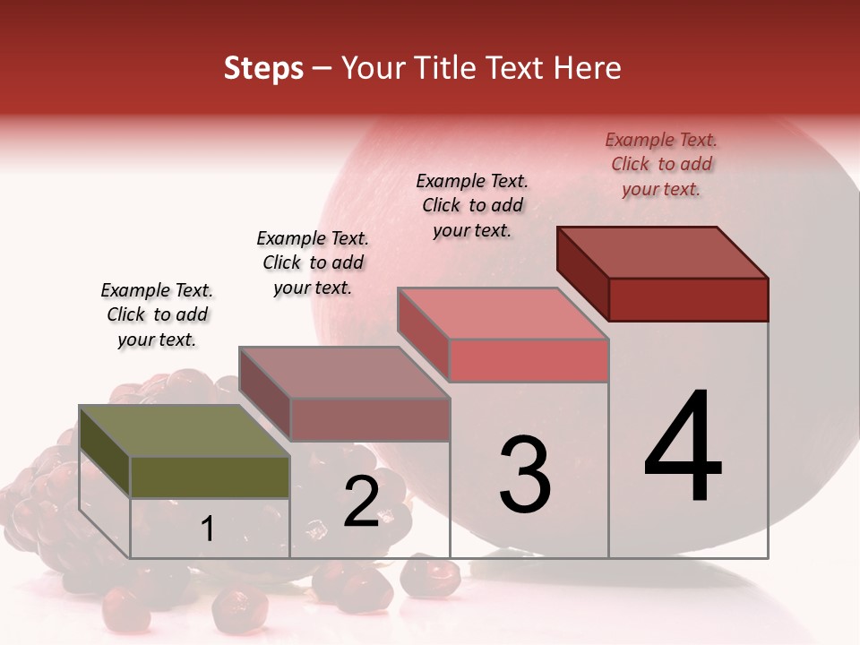 A Pomegranate And A Piece Of Pomegranate On A White PowerPoint Template