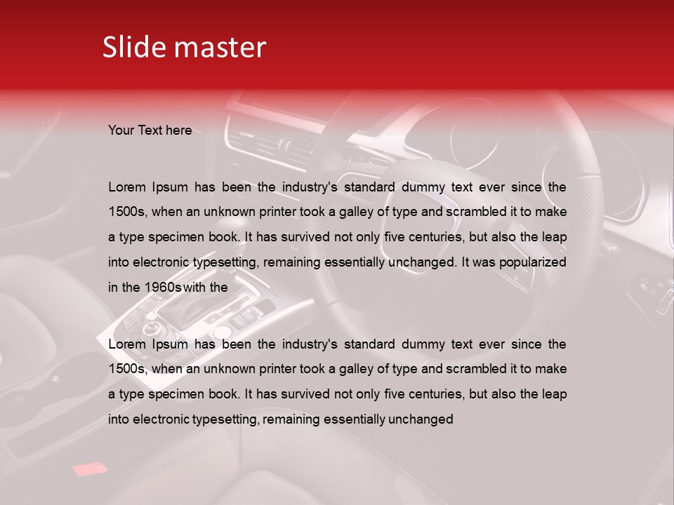 Speed Control Car PowerPoint Template