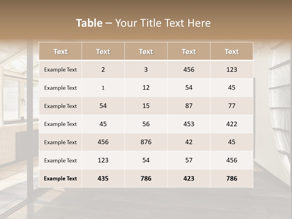 A Kitchen With A Lot Of Cabinets And A Lot Of Windows PowerPoint Template