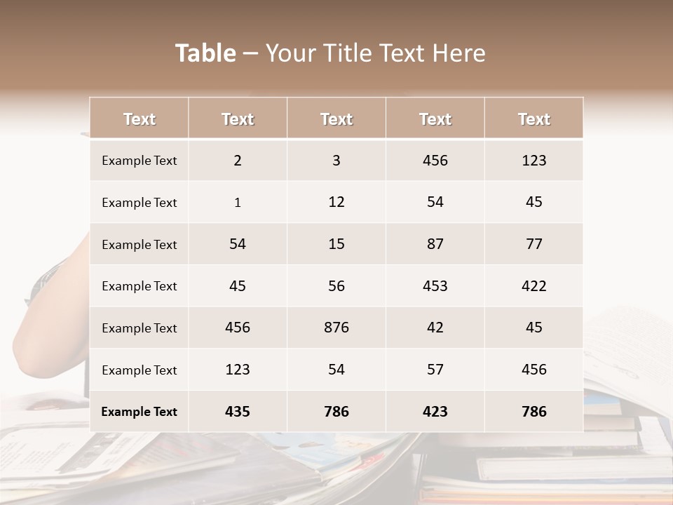 A Young Boy Is Sitting At A Desk With Books And A Pencil PowerPoint Template