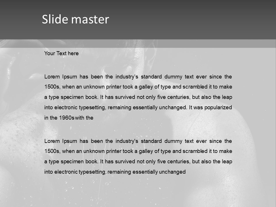 Erotic Shower Y PowerPoint Template