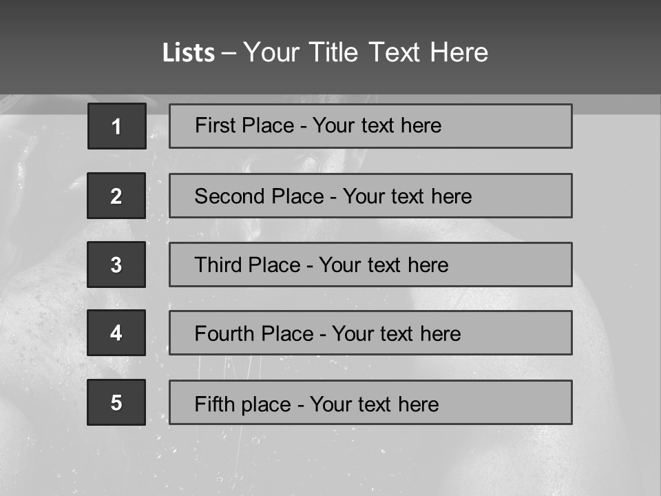 Erotic Shower Y PowerPoint Template