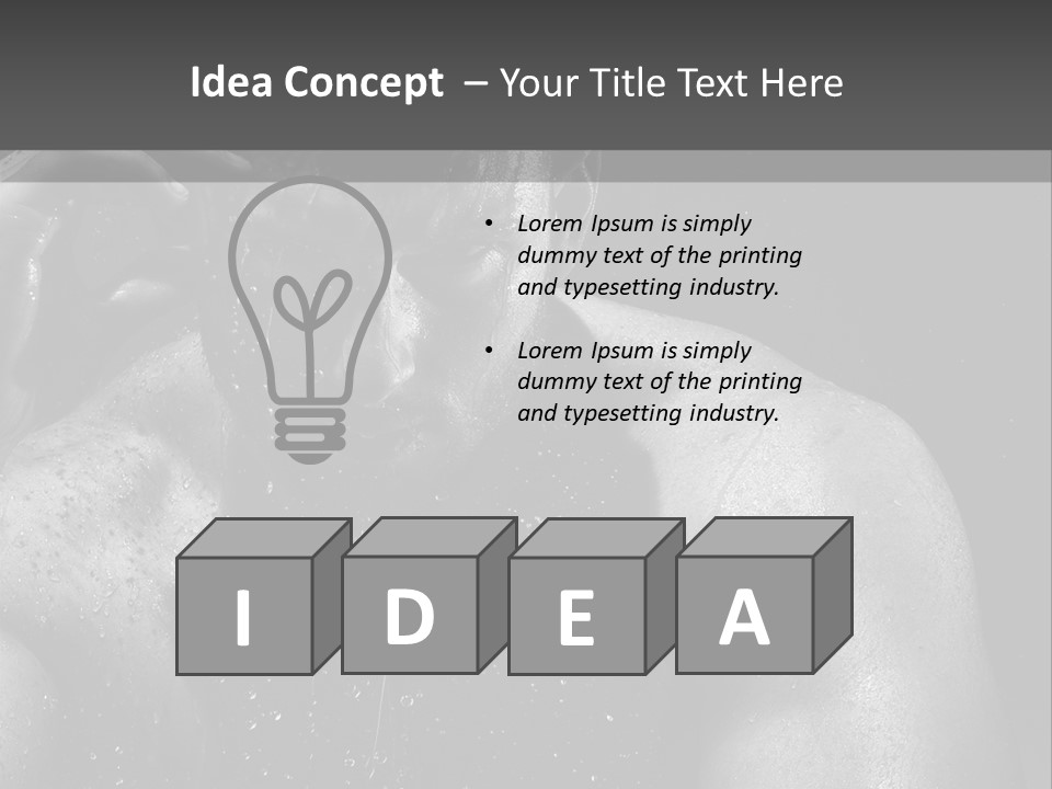 Erotic Shower Y PowerPoint Template