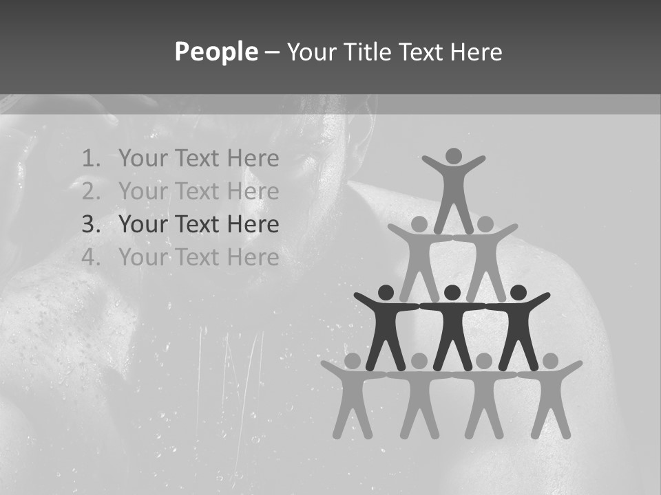 Erotic Shower Y PowerPoint Template