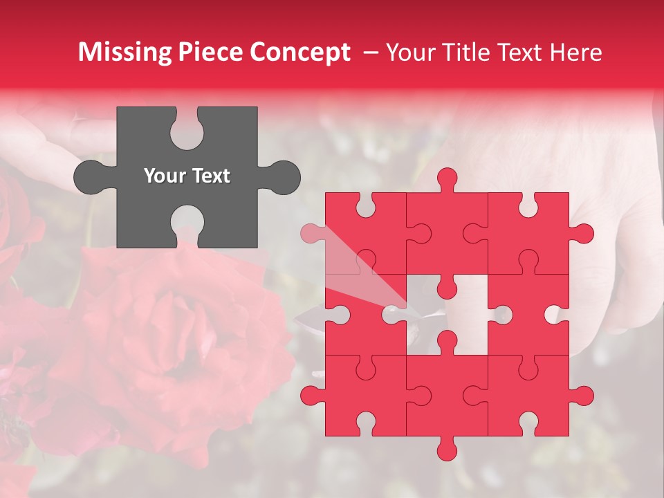 Rose Flower Cutting PowerPoint Template