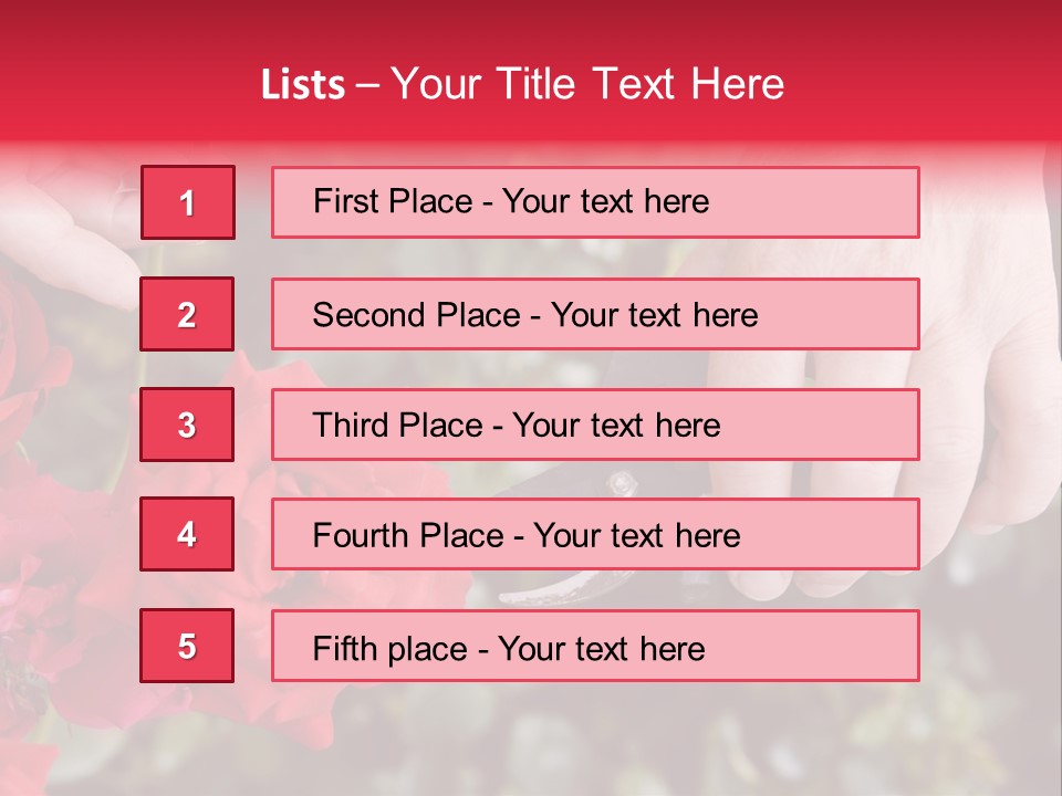 Rose Flower Cutting PowerPoint Template