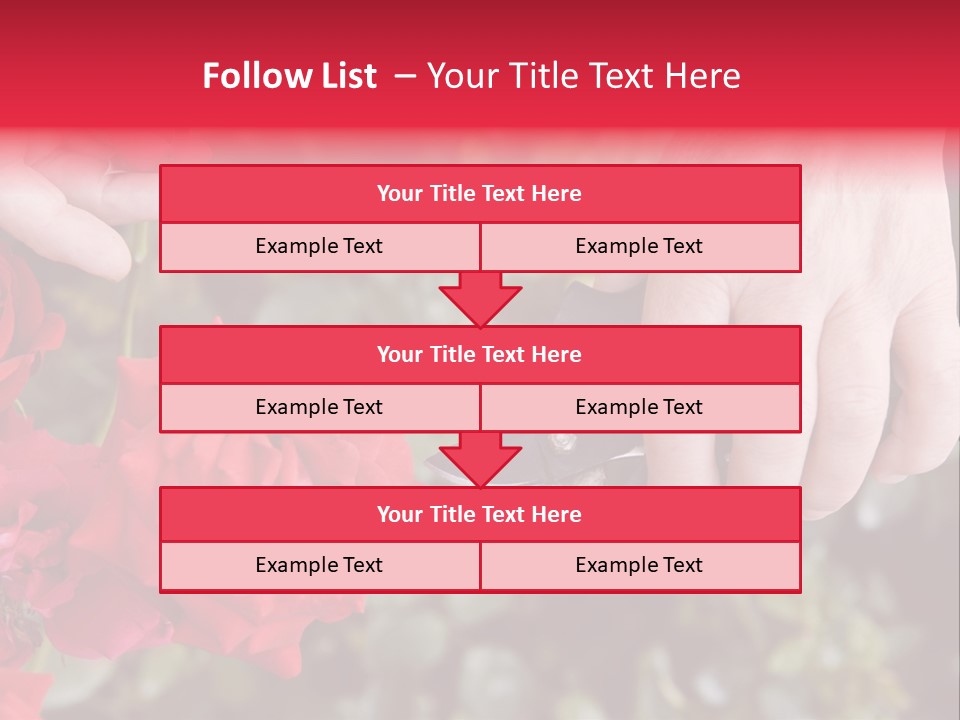 Rose Flower Cutting PowerPoint Template