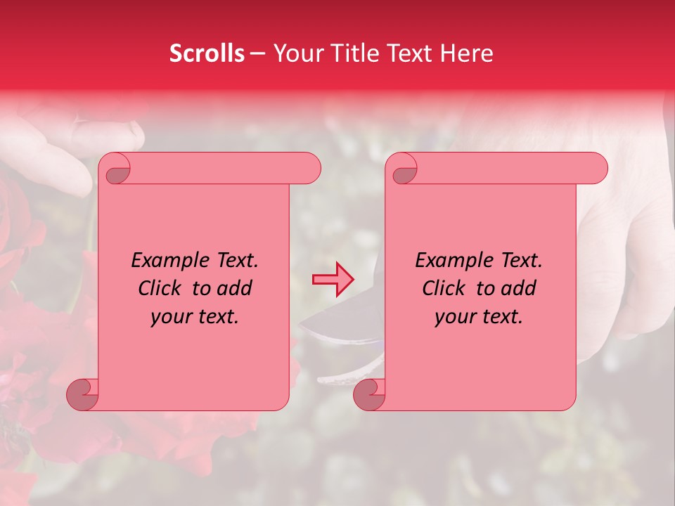 Rose Flower Cutting PowerPoint Template