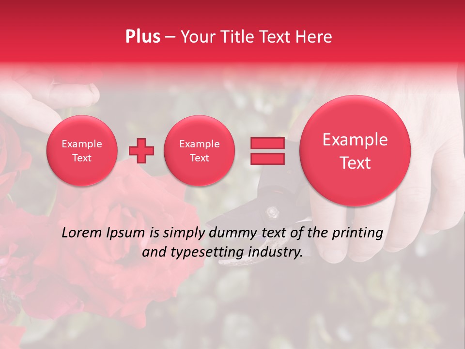 Rose Flower Cutting PowerPoint Template