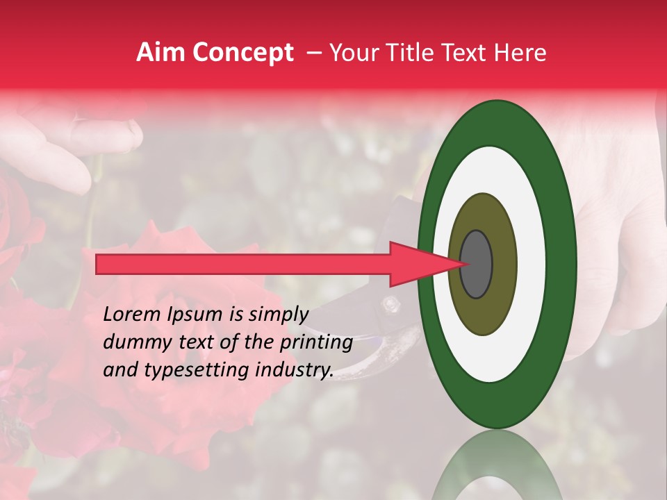 Rose Flower Cutting PowerPoint Template