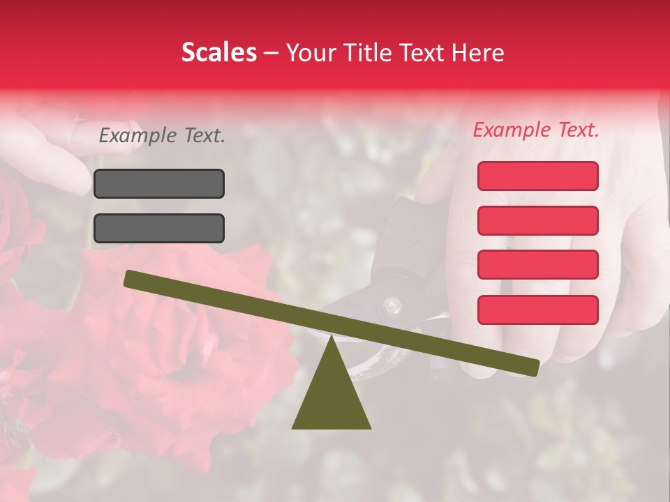 Rose Flower Cutting PowerPoint Template