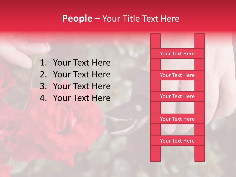 Rose Flower Cutting PowerPoint Template