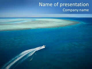 Clear Beach Aerial PowerPoint Template