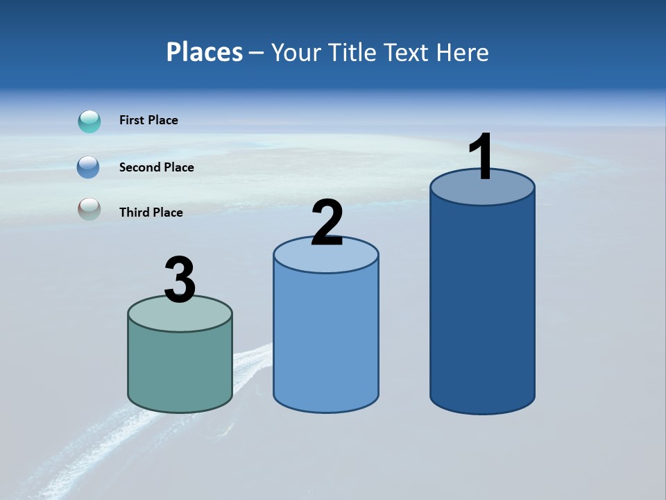 Clear Beach Aerial PowerPoint Template