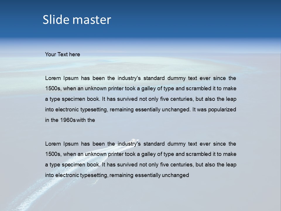 Clear Beach Aerial PowerPoint Template