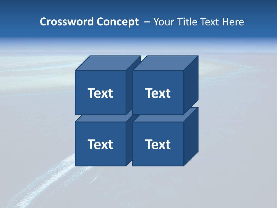 Clear Beach Aerial PowerPoint Template