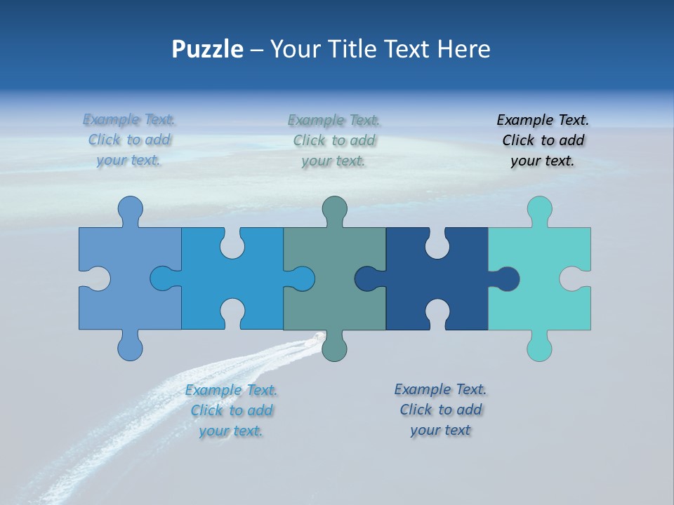 Clear Beach Aerial PowerPoint Template