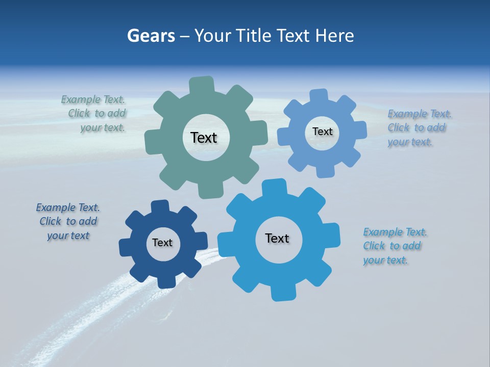 Clear Beach Aerial PowerPoint Template