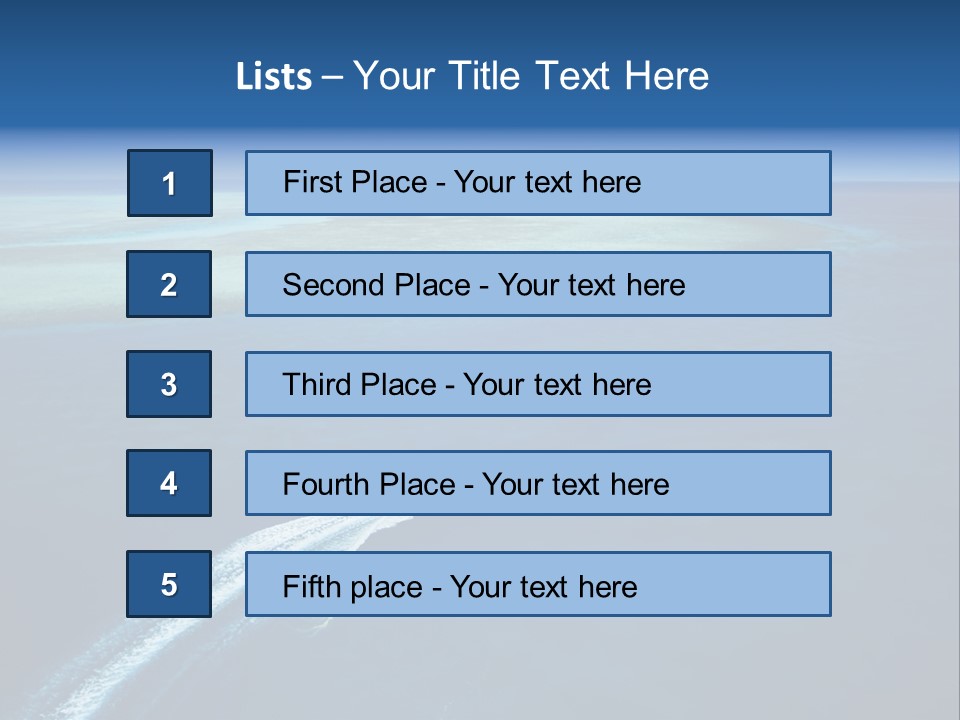 Clear Beach Aerial PowerPoint Template