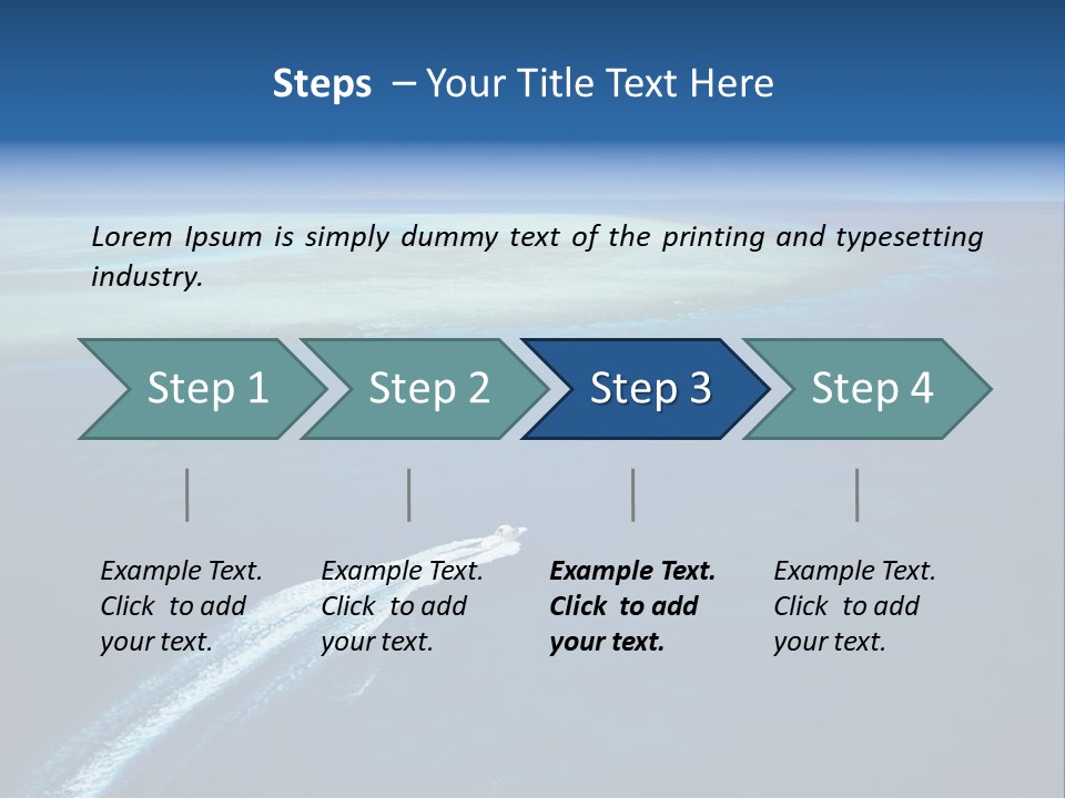 Clear Beach Aerial PowerPoint Template