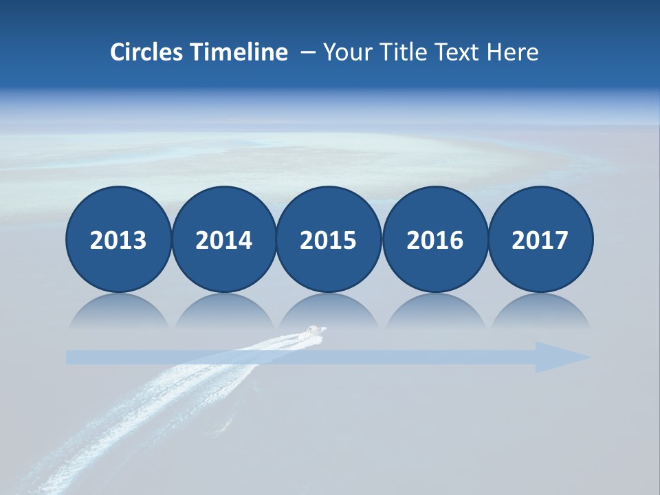 Clear Beach Aerial PowerPoint Template