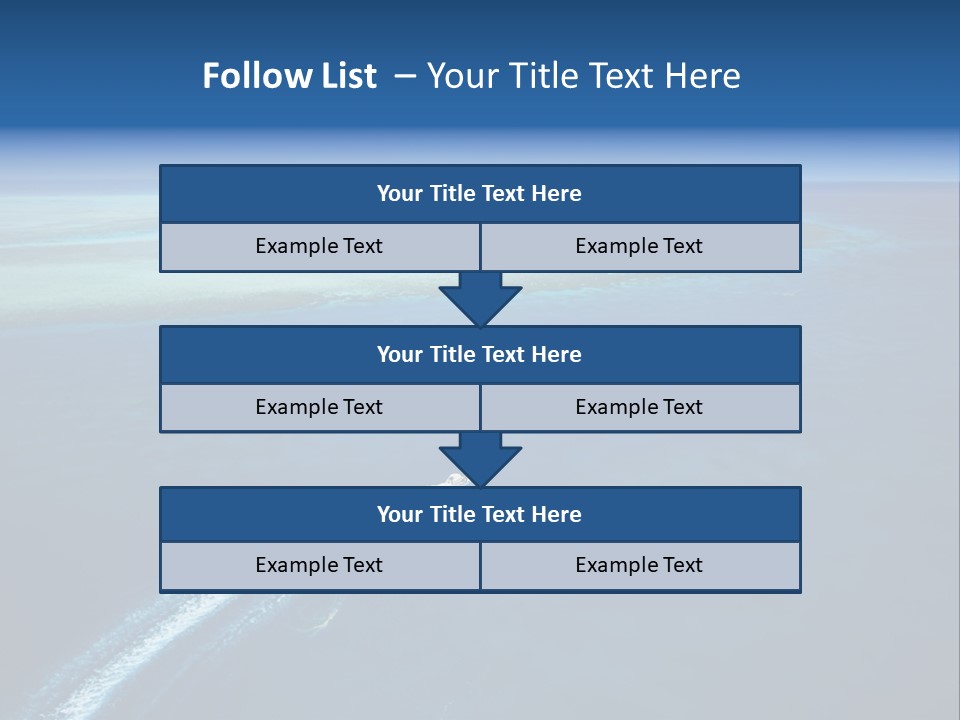 Clear Beach Aerial PowerPoint Template