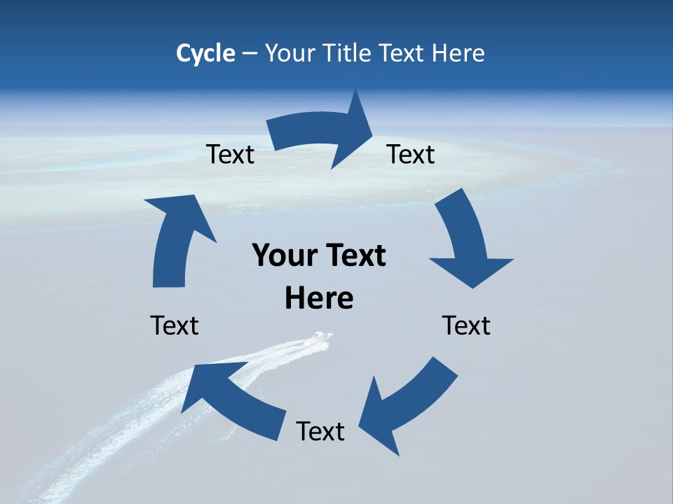 Clear Beach Aerial PowerPoint Template