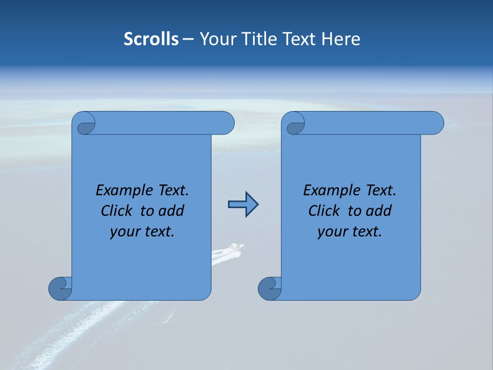Clear Beach Aerial PowerPoint Template