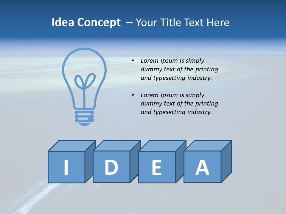 Clear Beach Aerial PowerPoint Template