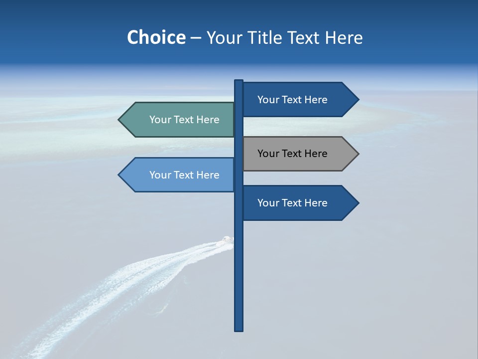 Clear Beach Aerial PowerPoint Template