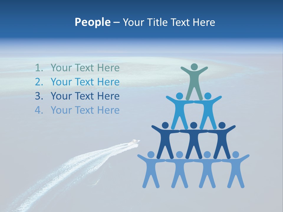 Clear Beach Aerial PowerPoint Template