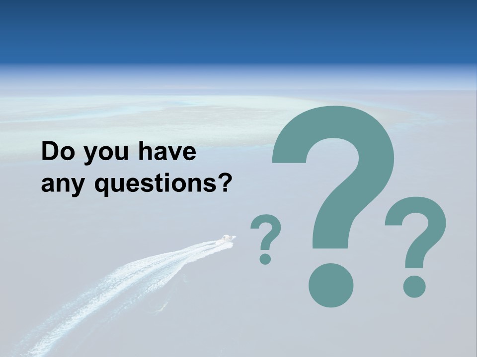 Clear Beach Aerial PowerPoint Template