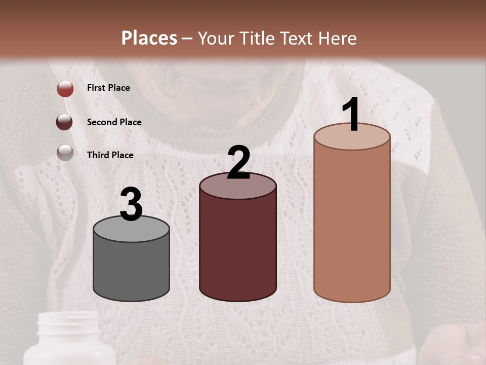 Senior Person Hair PowerPoint Template