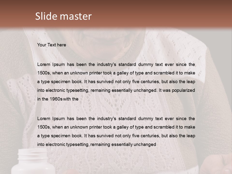 Senior Person Hair PowerPoint Template