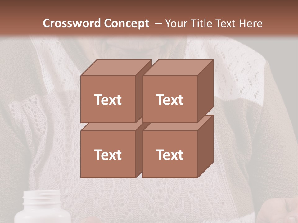 Senior Person Hair PowerPoint Template