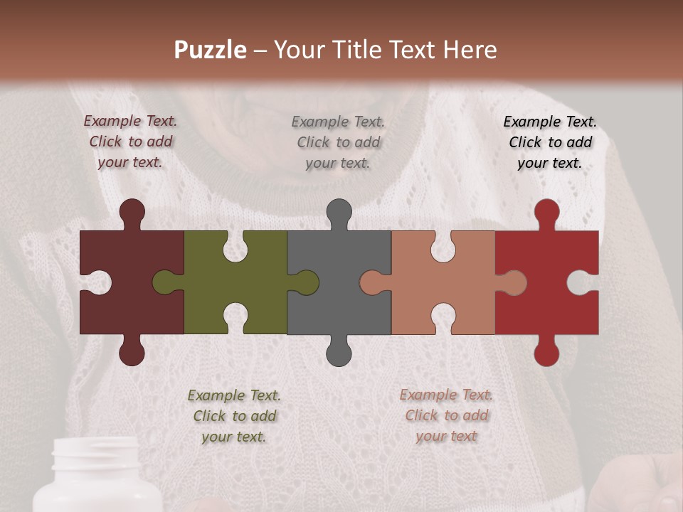 Senior Person Hair PowerPoint Template